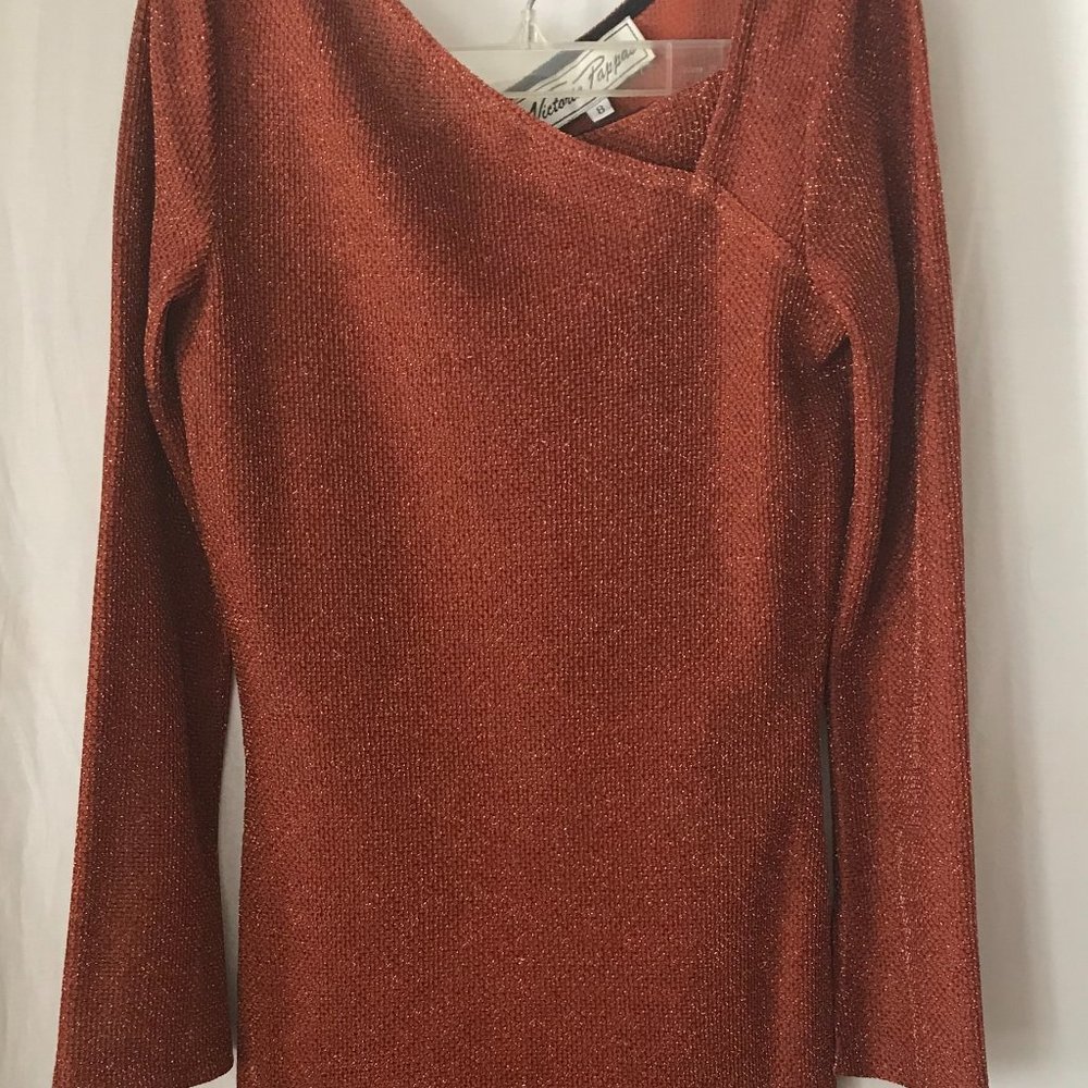 Victoria Pappas, size 6, Rust orange